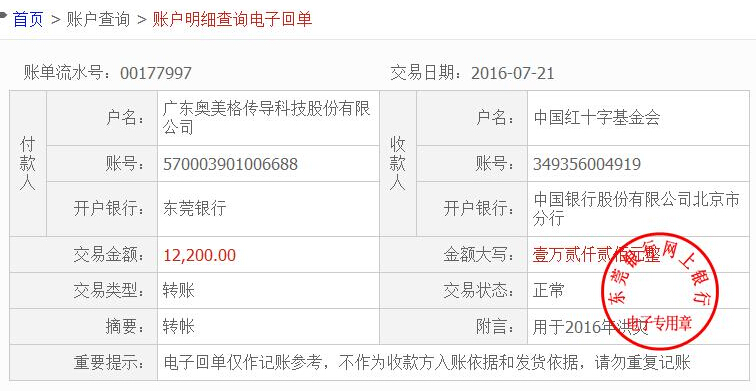 奥美格捐款
